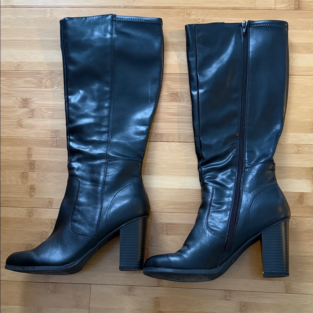 Style & Co black heeled boots
